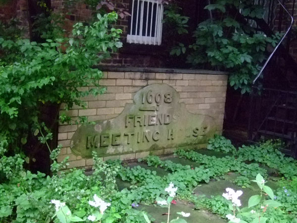 Quaker sign, Newcastle, UK